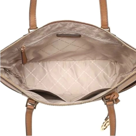 MICHAEL KORS CHARLOTTE LARGE TOP ZIP TOTE BAG LUGGAGE - Picture 7 of 11